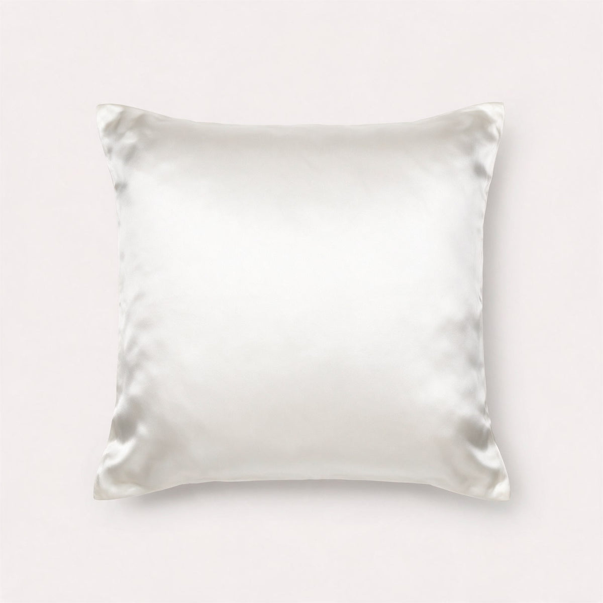 Taie d'oreiller en soie Blanc Ivoire, format 65 × 65 cm