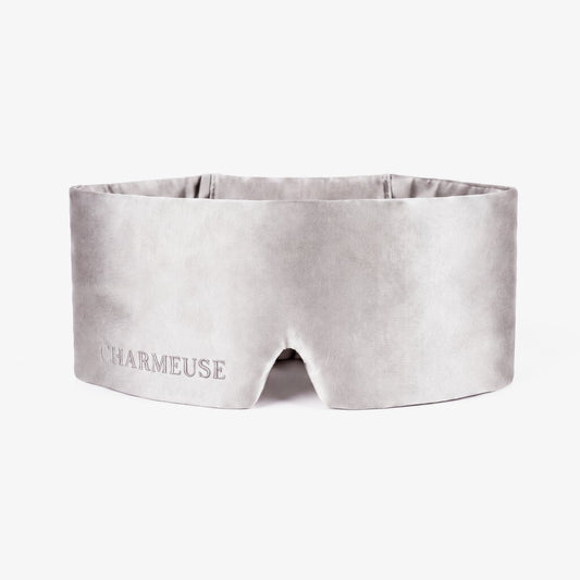 Masque de nuit en soie Gris Perle