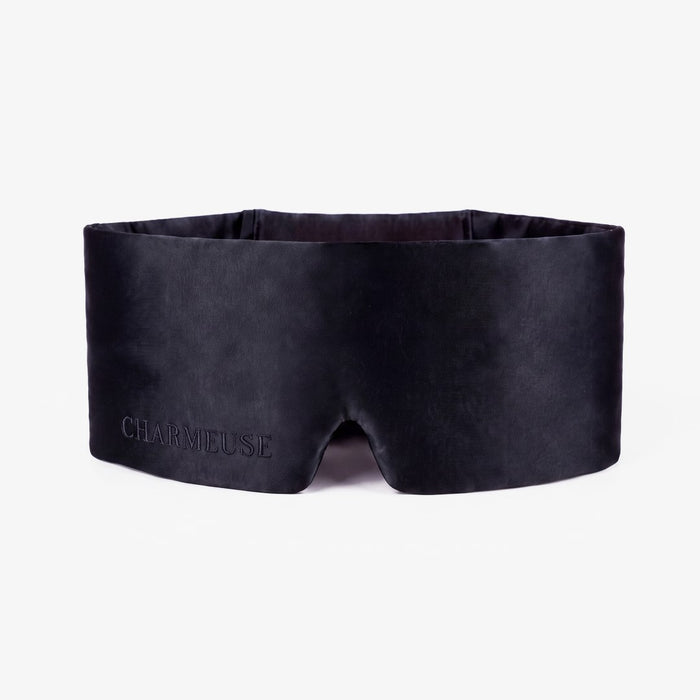Masque de nuit en soie Velours Noir