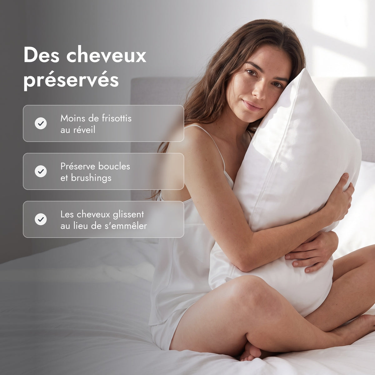 Des cheveux préservés par la soie