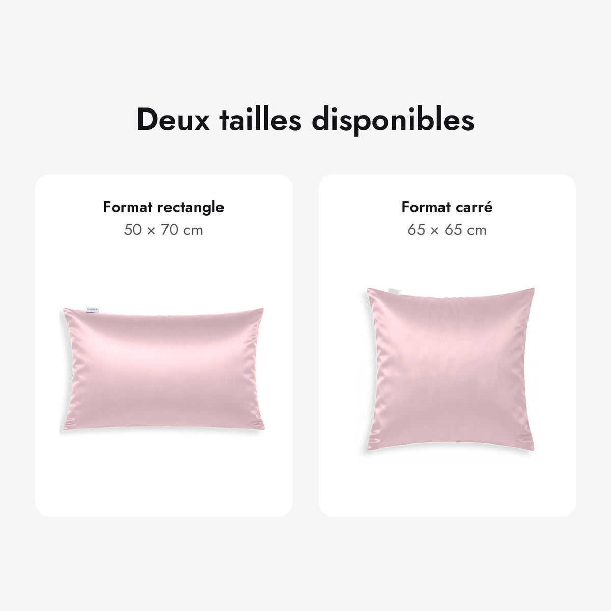 Deux tailles : 50 × 70 cm et 65 × 65 cm