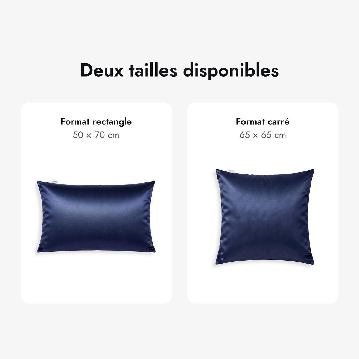 Deux tailles : 50 × 70 cm et 65 × 65 cm